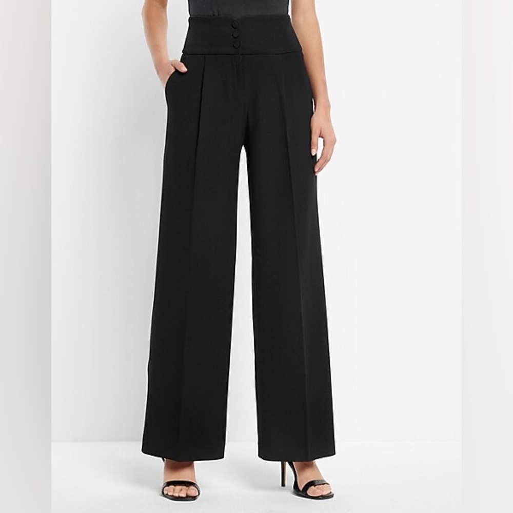 Express, Wide Leg, Super High Rise, Tuxedo Pant!